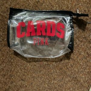 Colerain cards pink see through clear makeup bag